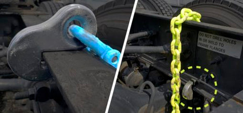 Image of FRAME HOOK W/ G100 COUPLING LINK 5' G100 CHAN GRAB HOOK ON OTHER END (WLL 15000LBS)