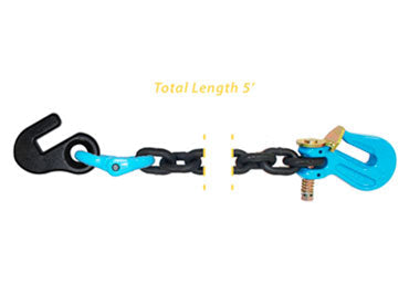 Image of FRAME HOOK W/ G100 COUPLING LINK 5' G100 CHAN GRAB HOOK ON OTHER END (WLL 15000LBS)