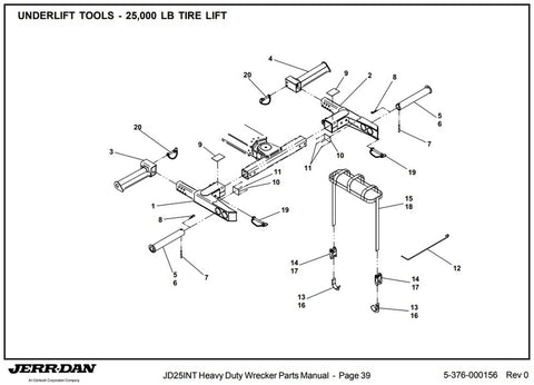 Image of Jerr-Dan Heavy Duty Bus Bars, 50 Ton and Rotator