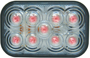 Light, Marker 5" Rectangle Red LED w/ Clear Lens