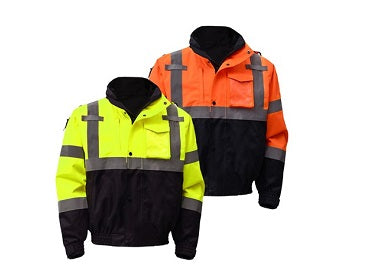 Safety Class 3 3-IN-1 Waterproof Bomber W/ New Removable Fleece